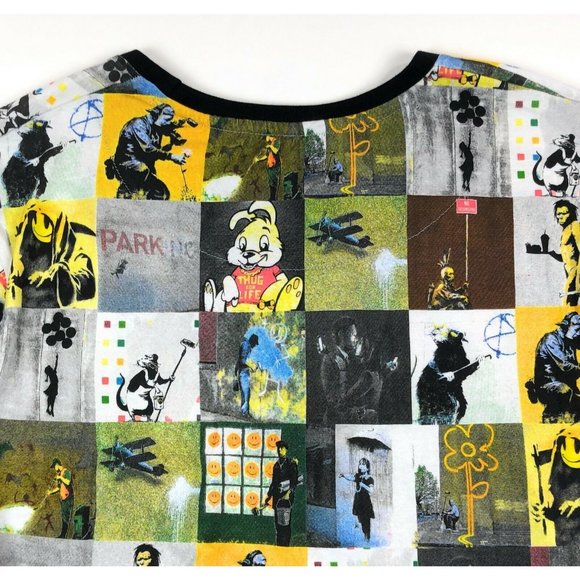 Eleven Paris Brandalised Collage Life Is A Joke Medium Crew Neck Tee T-Shirt - Picture 9 of 9